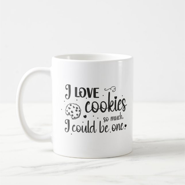 Taza De Café Me encantan las galletas, podría ser una. (Izquierda)