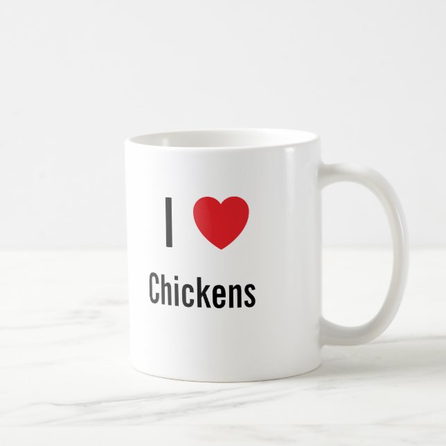 Taza De Café Me encantan las gallinas (Derecha)