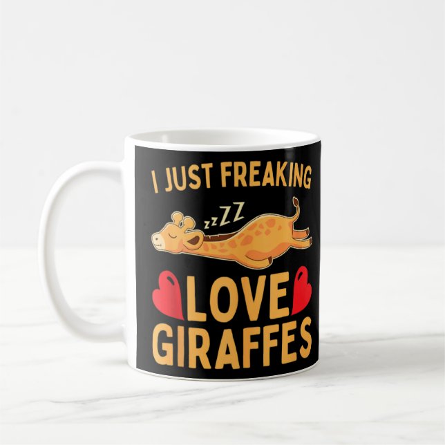 Taza De Café Me Encantan Las Girafas, Ok, Giraffe Camiseta (Izquierda)