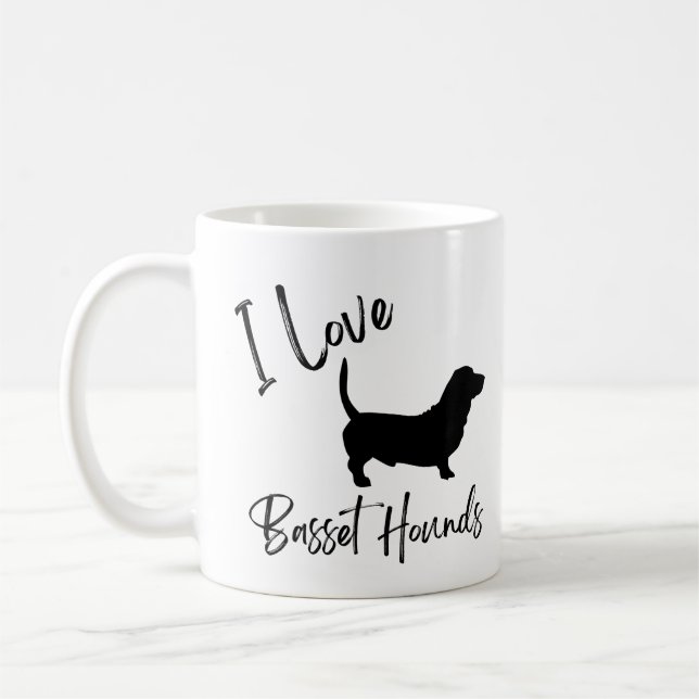 Taza De Café Me encantan las heridas de Basset (Izquierda)