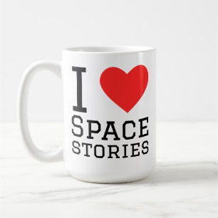 Taza De Café Me encantan las historias espaciales