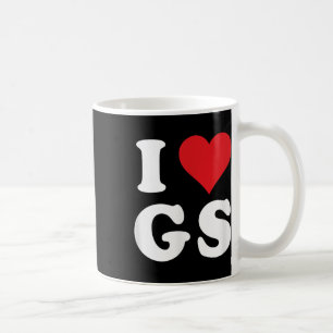 Taza De Café Me Encantan Las Iniciales De Gs I Heart G.s Primer