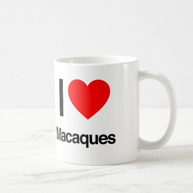 Taza De Café me encantan las macacos (Derecha)