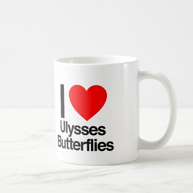 Taza De Café me encantan las mariposas ulysses (Derecha)