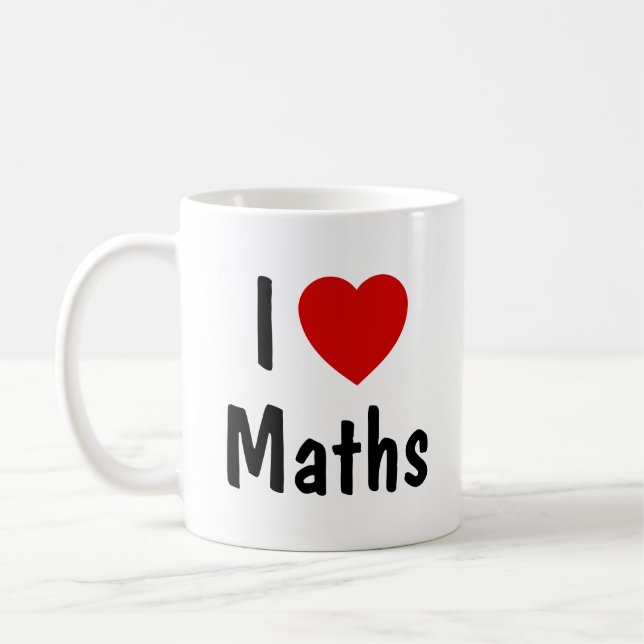 Taza De Café Me encantan las matemáticas (Izquierda)