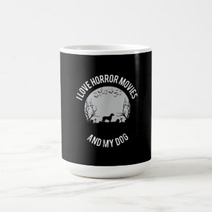 Taza De Café Me Encantan Las Películas De Horror Y Mi Dueño De