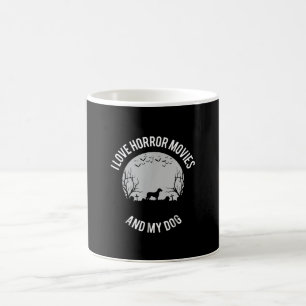 Taza De Café Me Encantan Las Películas De Horror Y Mi Dueño De