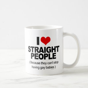 Taza De Café Me encantan las personas heterosexuales porque no