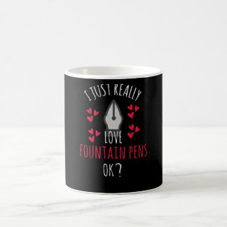 Taza De Café Me encantan las plumas de la fuente| Recopilador d