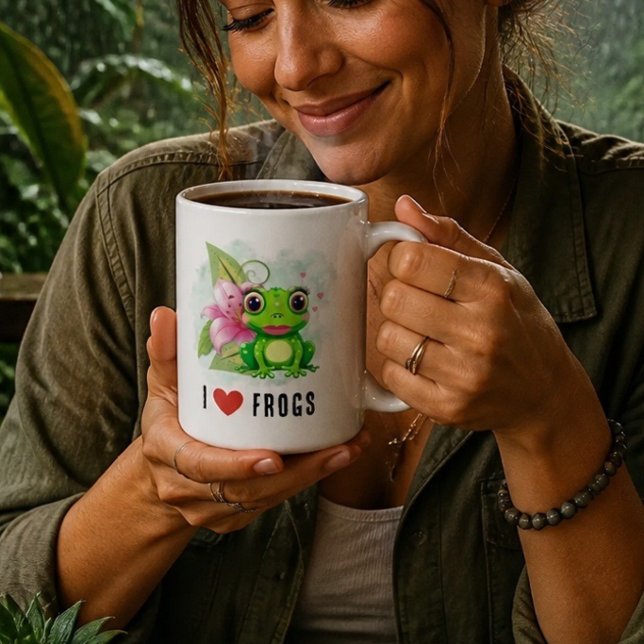 Taza de café Me encantan las ranas (Subido por el creador)