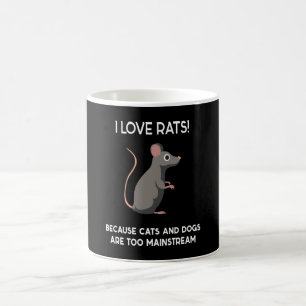 Taza De Café Me encantan las ratas ratones de ratón Rodent