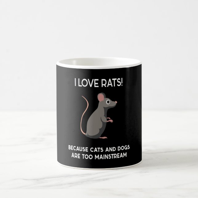 Taza De Café Me encantan las ratas ratones de ratón Rodent (Centro)