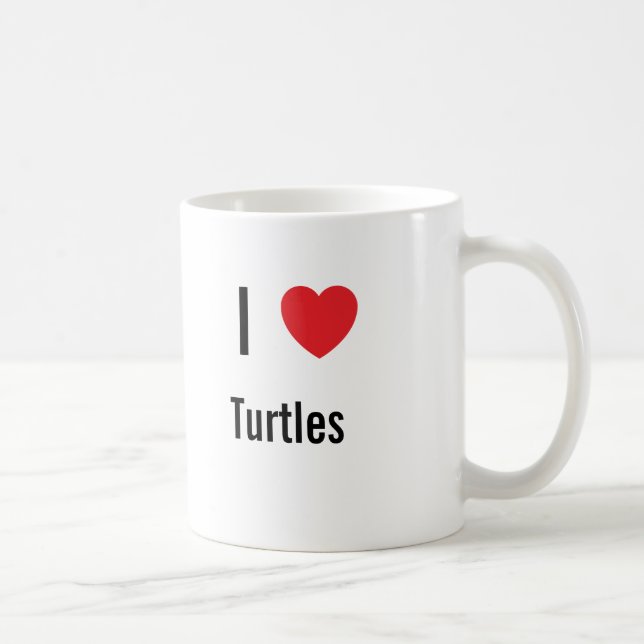 Taza De Café Me encantan las tortugas (Derecha)