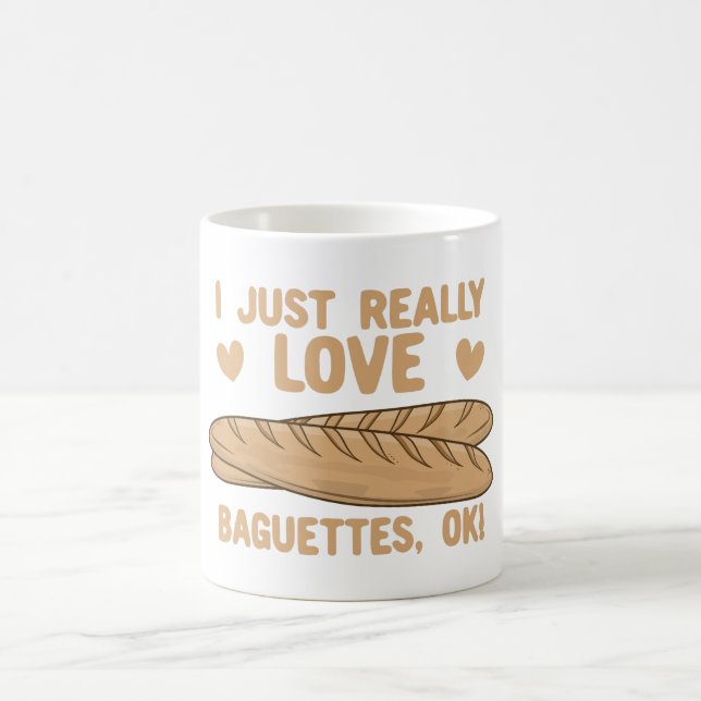 Taza De Café Me Encantan Los Baguettes, ¡OK! (Centro)