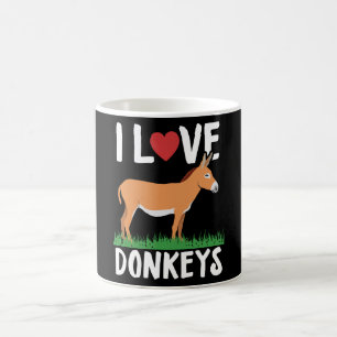Taza De Café Me encantan los burros   Donkey Lover Gift