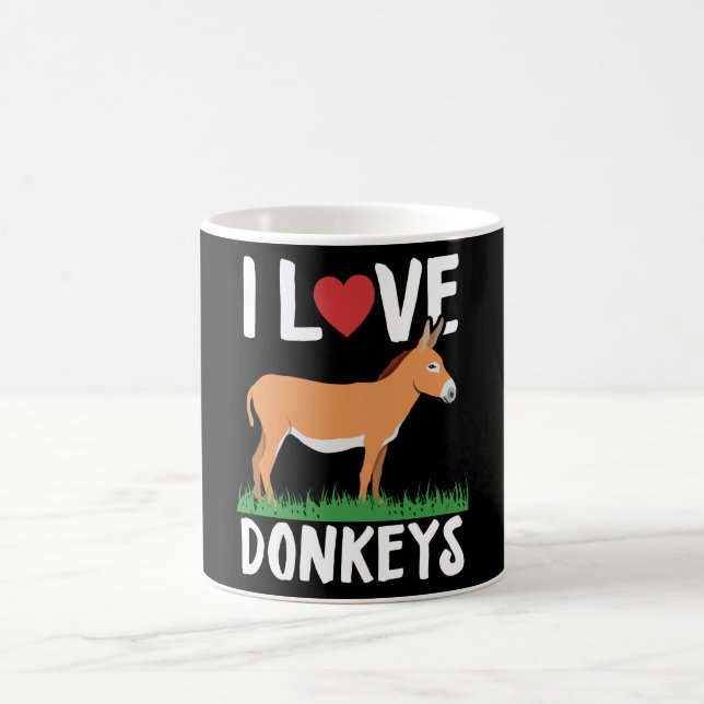 Taza De Café Me encantan los burros | Donkey Lover Gift (Centro)
