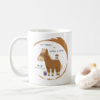 Taza De Café Me encantan los caballos y el café a Latte Mug