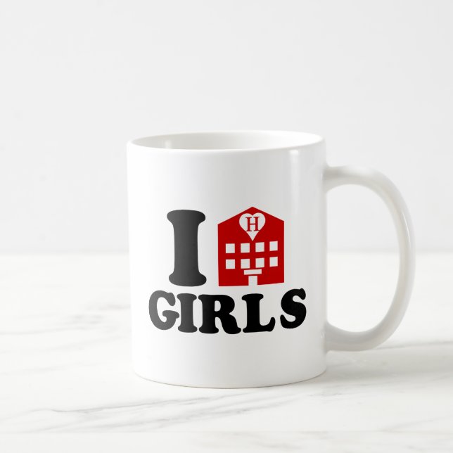 Taza De Café Me encantan los Chicas de los hoteles (Derecha)