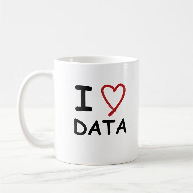 Taza De Café Me encantan los datos (Izquierda)