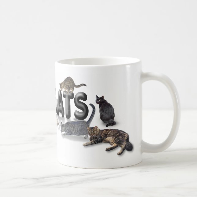 Taza De Café Me encantan los gatos (Derecha)