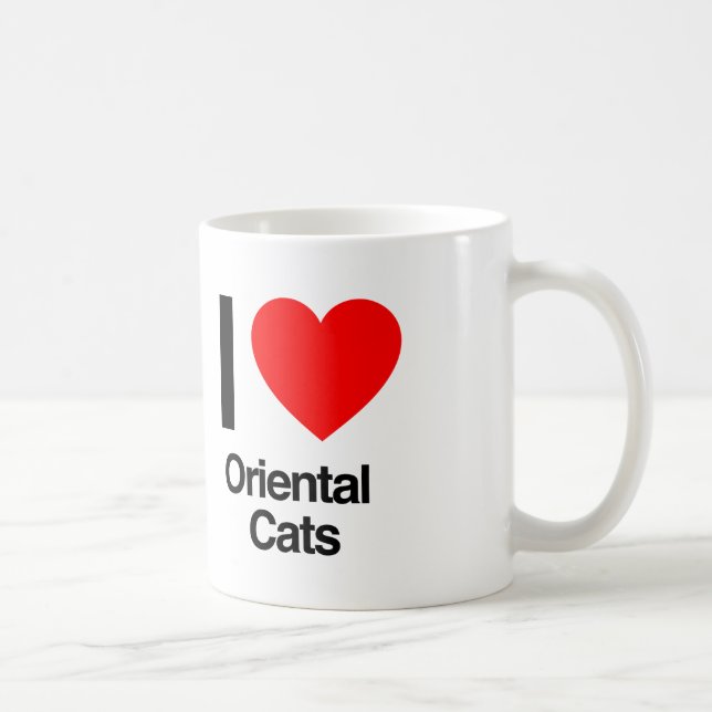 Taza De Café me encantan los gatos orientales (Derecha)