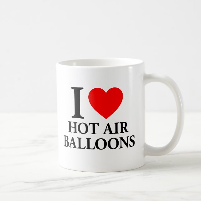 Taza De Café Me encantan los globos de aire caliente (Derecha)