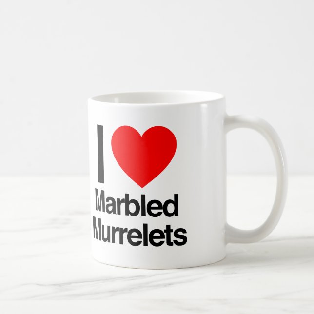 Taza De Café me encantan los murrelatos de mármol (Derecha)