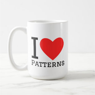 Taza De Café Me encantan los patrones
