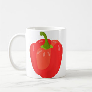 Taza De Café Me Encantan Los Pimientos Morrón Rojo Pimiento