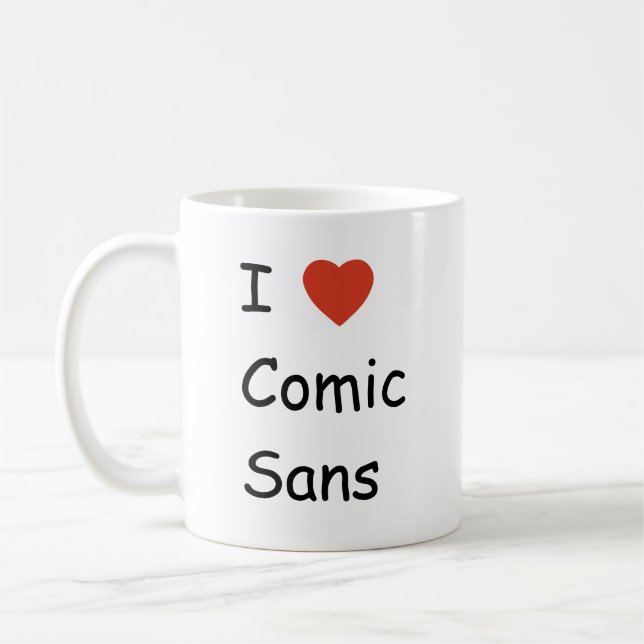 Taza De Café Me encantan los sans cómicos (Izquierda)