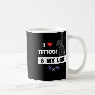 Taza De Café Me Encantan Los Tatuajes Y Mi Labrador Recuperador