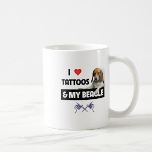 Taza De Café Me Encantan Los Tatuajes Y Mi Papá Noel De Perro B