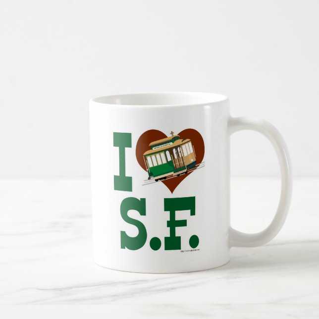 Taza De Café Me encantan los teleféricos de San Francisco (Derecha)