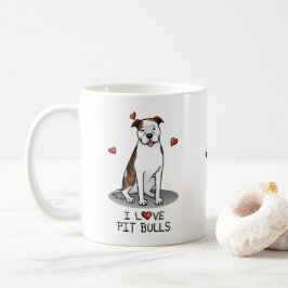 Taza De Café Me encantan los Toros de Pit (lt romano le blanco 