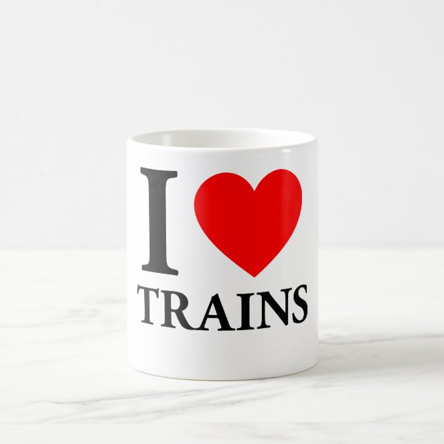 Taza De Café Me encantan los trenes (Centro)