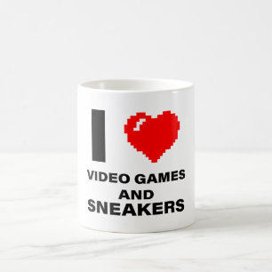 Taza De Café Me encantan los videojuegos y las zapatillas