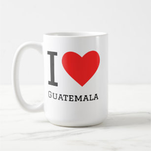 Taza De Café Me encantan pegatinas cuadradas de Guatemala