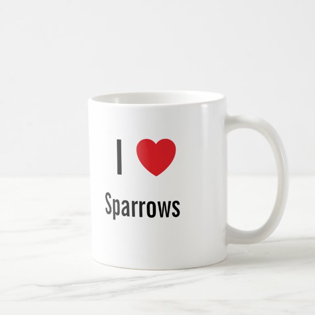 Taza De Café Me encantan Sparrows (Derecha)