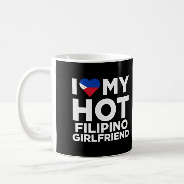 Taza De Café Me Encanto Mi Novia Filipina Caliente Parejas Funn (Izquierda)