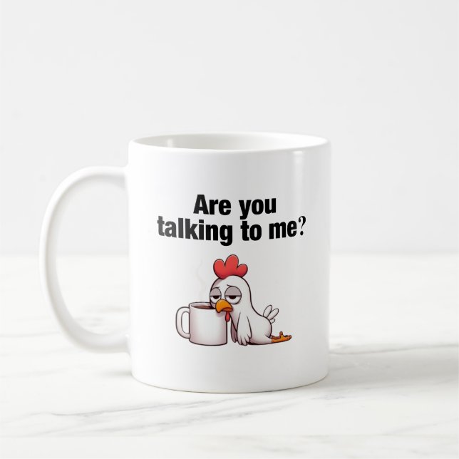 Taza De Café ¿Me Estás Hablando? Pollo divertido (Izquierda)