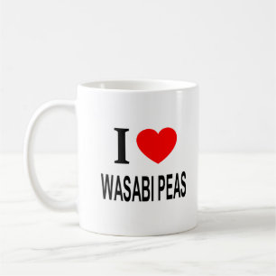 Taza De Café Me ❤️ GUISANTES DE WASABI Me encantan los guisante