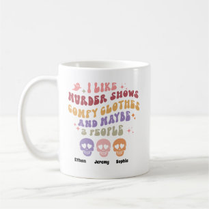 Taza De Café Me Gusta El Asesinato Muestra A 3 Personas RETRO H