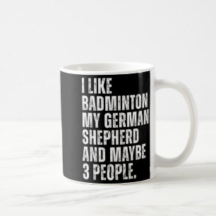 Taza De Café Me gusta el bádminton, dueño divertido de perro pa