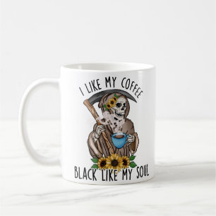 Taza De Café me gusta el café negro como mi alma