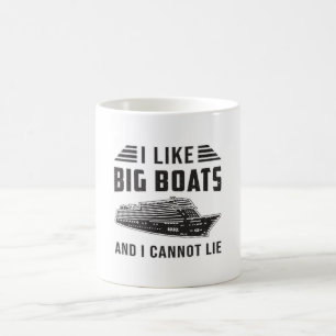 Taza De Café Me Gusta El Océano De Los Barcos De Cruceros