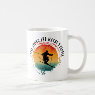 TAZA DE CAFÉ ME GUSTA ESQUÍAR Y QUIZÁS 3 PERSONAS