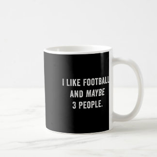 Taza De Café Me gusta Footll y quizás 3 personas divertido jueg