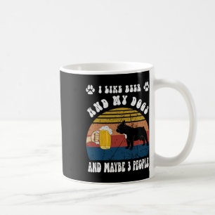 Taza De Café Me Gusta La Cerveza Y Mi Perro De Bulldog Francés