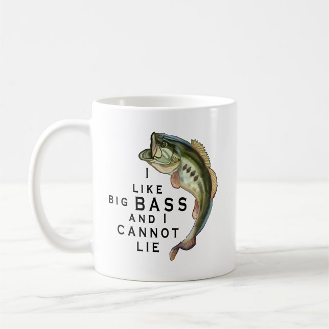 Taza De Café Me gusta la pesca divertida de Big BASS (Izquierda)