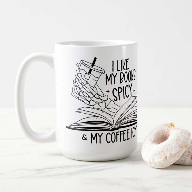 Taza De Café Me gusta la picapia de mis libros y mi piedad del  (Con donut)